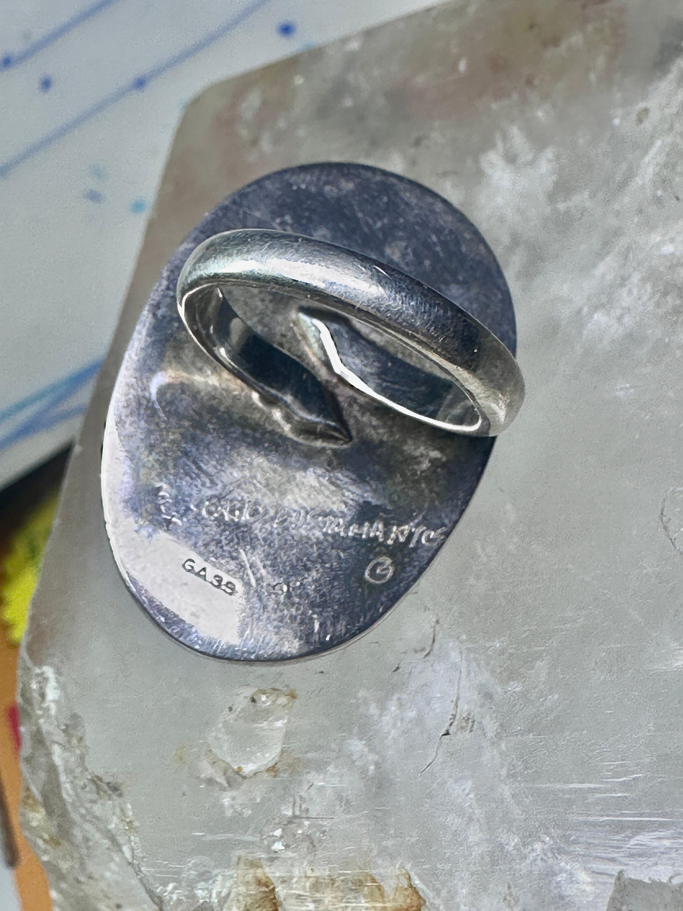 Sergio Bustamante Ring Face Figurative Band Size 6.75 Sterling 
