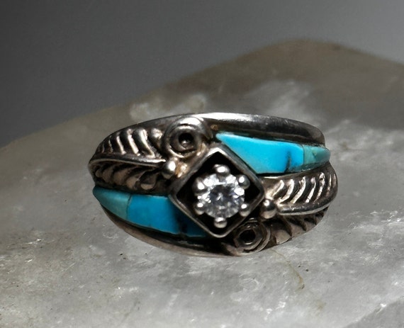 Cheryl Wadsworth ring size 8.75 turquoise leaves … - image 8