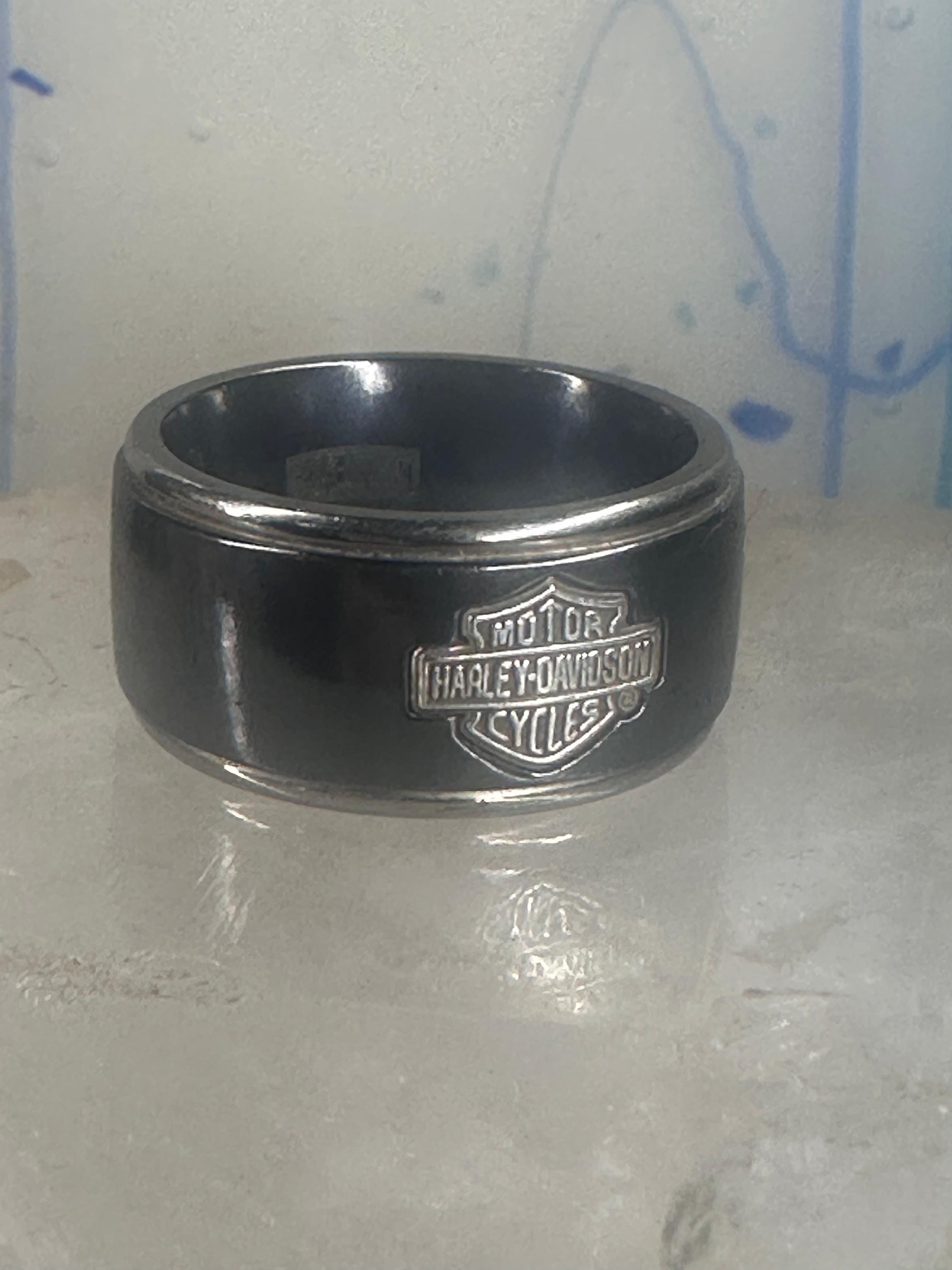 Harley-Davidson リング Harley Davidson Ring Biker Sterling Silver Titanium Black Shield