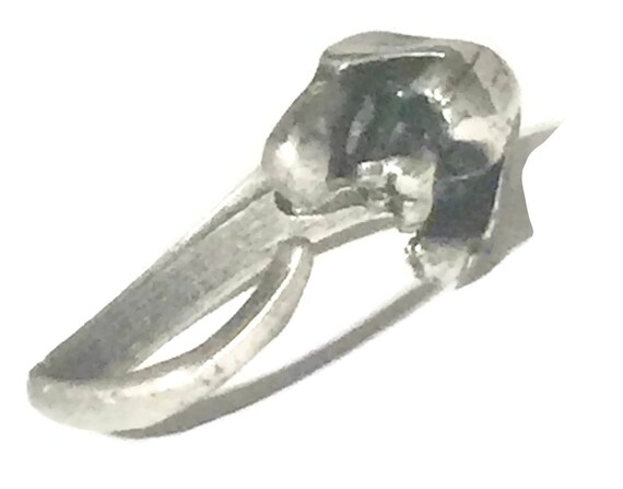 Vintage Dog Ring Size 4.50 sterling silver women … - image 9
