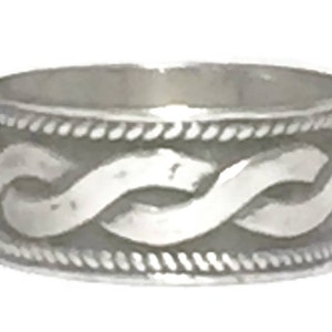 Vintage Rope Ring Size 6 Plus Woven Ring Size 6 Southwest Women Ring Size 6 Southwest Ring Boys Band Size 6 Vintage Rope Band Size 6