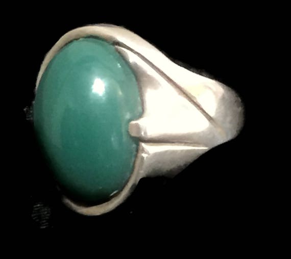 Men Ring Size 8 Men Chalcedony Ring Women Green R… - image 3