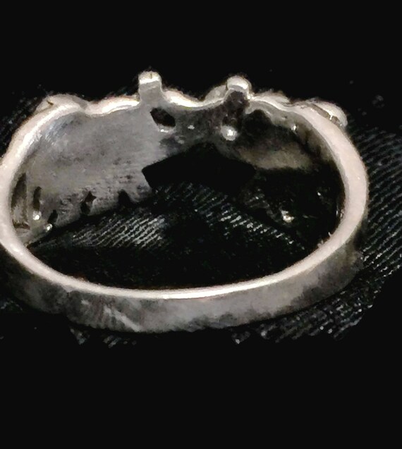 Vintage Elephant Ring Size 6 sterling silver Elep… - image 10
