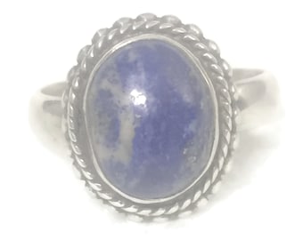 Blue Lapis Lazuli Ring taille 8 vintage Sterling Silver femmes filles