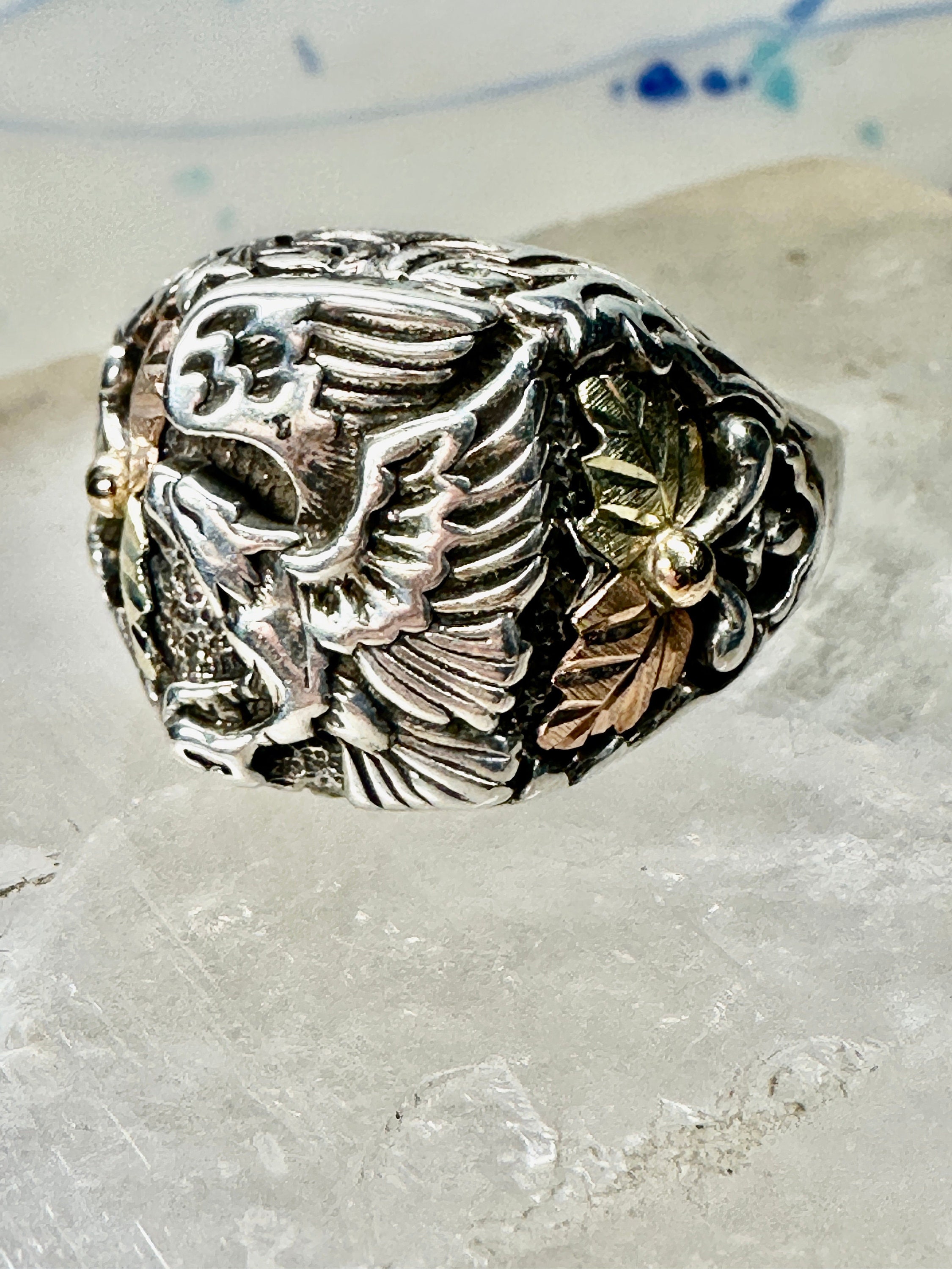 f.a.l リング最終価格　サイズ:13 Eagle Ring Black Hills Gold Band Size 13 Sterling Silver