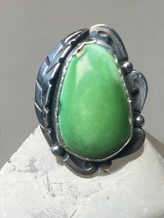 Turquoise ring Navajo southwest sterling silver w… - image 2