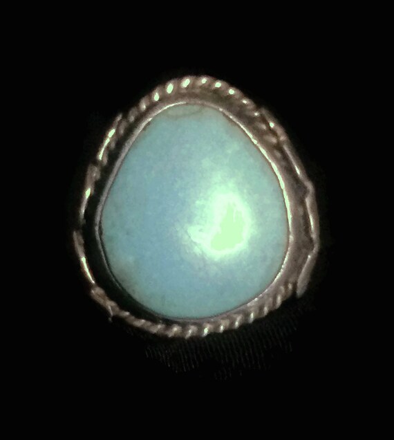 Vintage Turquoise Ring Size 11 Minus Southwest Wom
