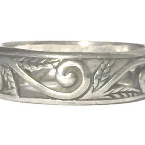 Vintage Floral Ring Size 6 Plus Vintage Floral Band Size 6 Sterling Silver Ring Size 6 Southwest Ring Southwest Women Ring Size 6 Sterling