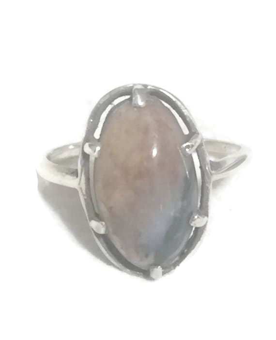 Vintage Agate Ring Size 9 Southwest Women Ring Siz