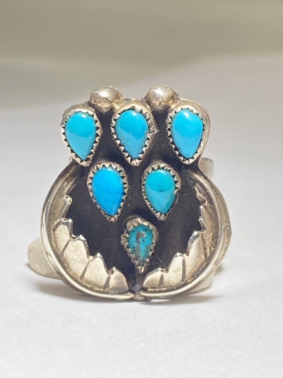 Turquoise ring Navajo southwest Sterling Silver w… - image 1