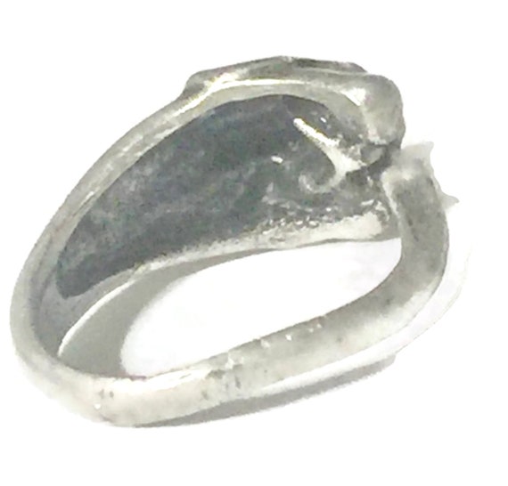 Vintage Dog Ring Size 4.50 sterling silver women … - image 5