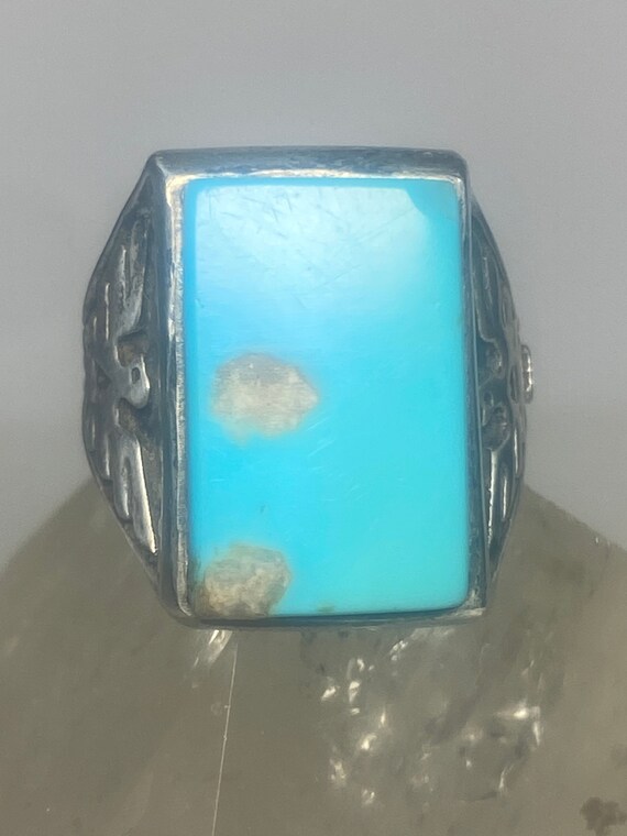 Phoenix Ring size 9.75 Turquoise mudman band sout… - image 3