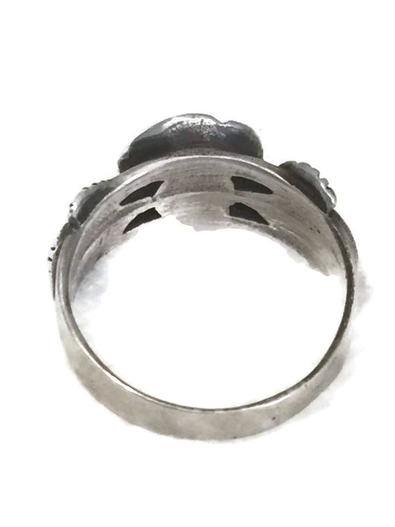 Rose Flower Ring size 7.5 Vintage Sterling Silver… - image 10