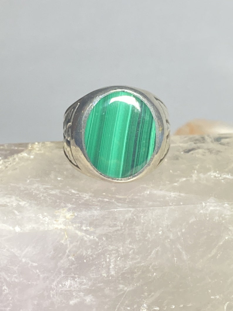 Malachite ring phoenix southwest sterling silver band women men size 9