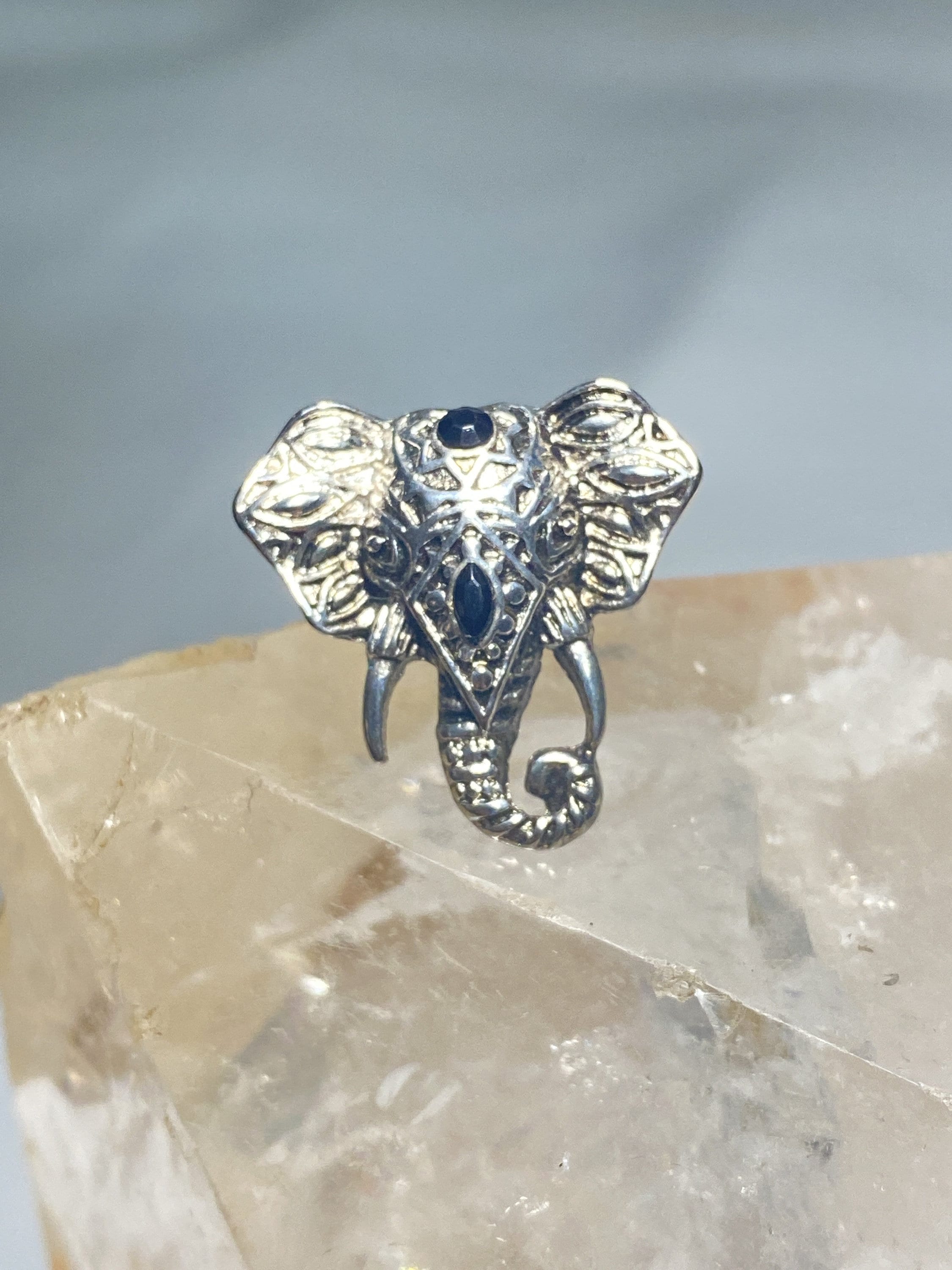 Vintage 925 Sterling Silver Filigree Elephant Ring - Yahoo Shopping