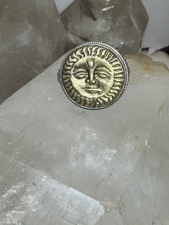Poison ring size 7.50 Sun face celestial sterling… - image 4