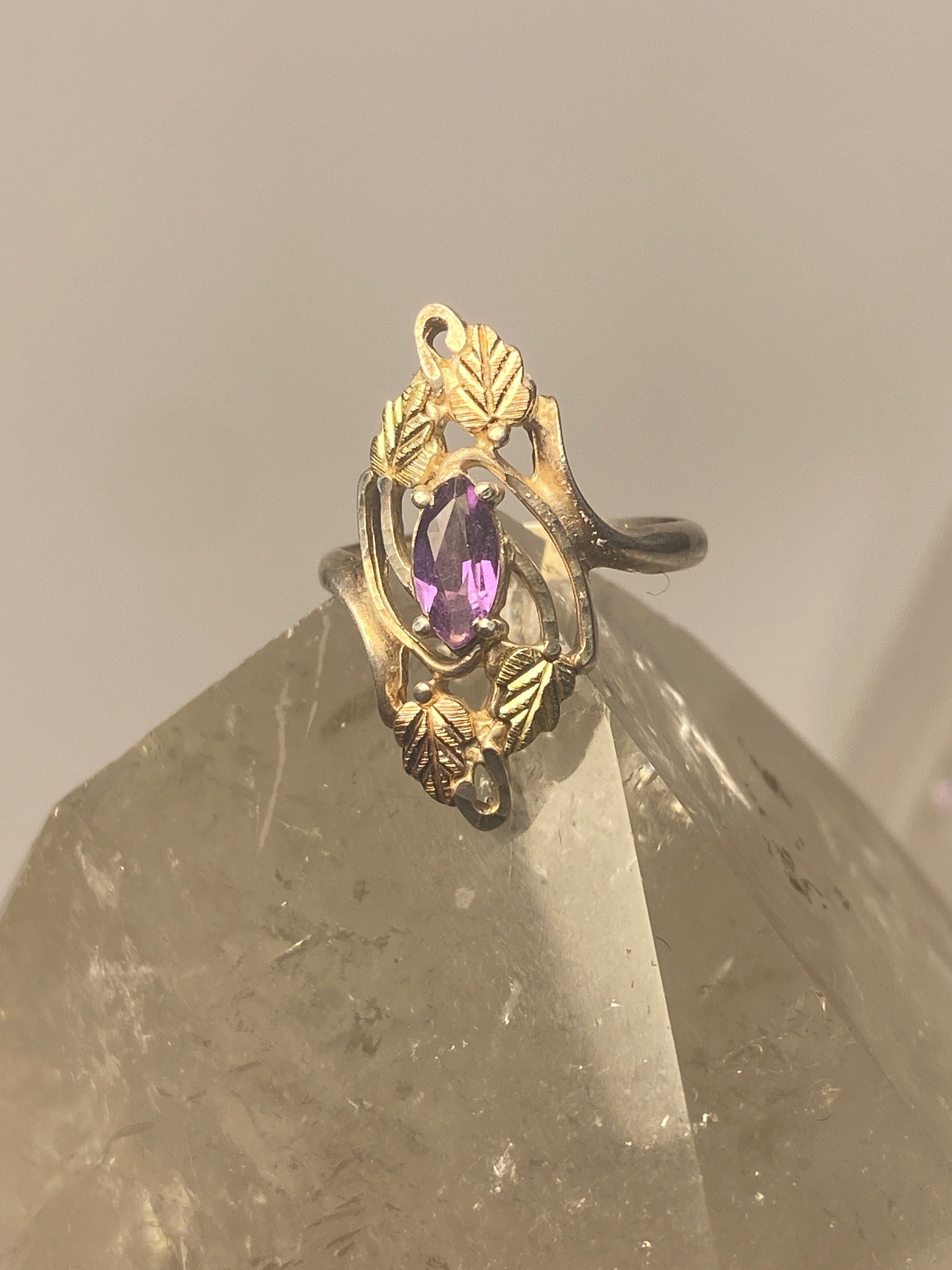 Vintage 10k Black Hills Green Stone Ivy Ring Stamped Ssbprep