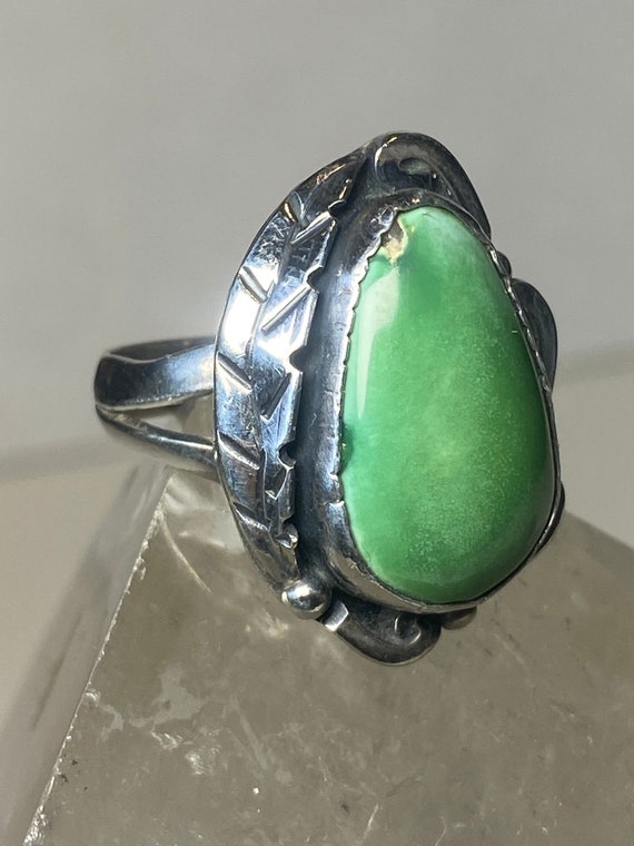 Turquoise ring Navajo southwest sterling silver w… - image 9