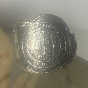 Harvard spoon ring size 7.75 graduation band ring sterling silver women girl b