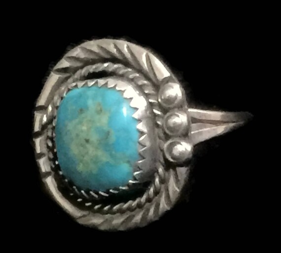 Turquoise Ring Woman Navajo Ring Size 7 Woman Sou… - image 3