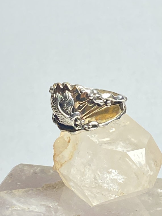 Eagle ring Navajo sterling silver detailed with a… - image 6