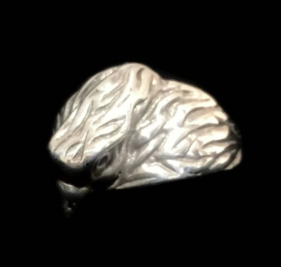 Vintage Sterling Silver Eagle Ring - Southwest Bi… - image 9