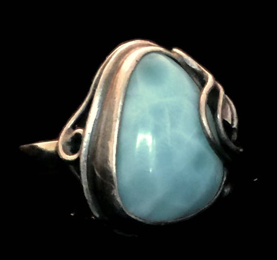 Larimar Ring Size 7 Plus Larimar Turquoise Ring F… - image 7