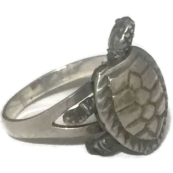 Vintage Sterling Silver Turtle Ring - Size 6