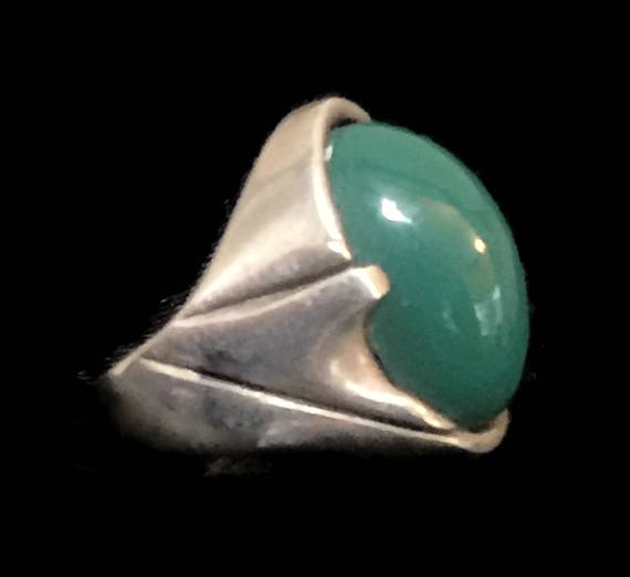 Men Ring Size 8 Men Chalcedony Ring Women Green R… - image 5