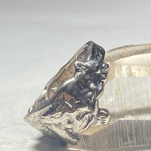Bear Ring spoon band sterling silver women girls size 7