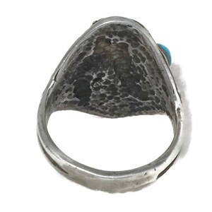 Eagle Ring size 9.75 Turquoise Vintage Sterling Silver Southwest Tribal image 10