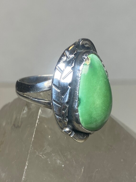 Turquoise ring Navajo southwest sterling silver w… - image 6