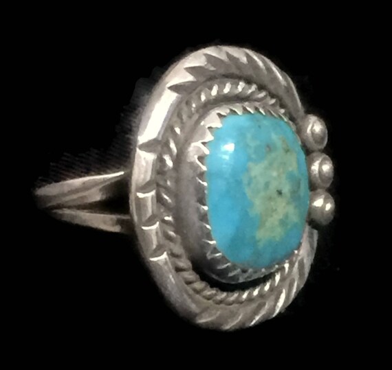 Turquoise Ring Woman Navajo Ring Size 7 Woman Sou… - image 4