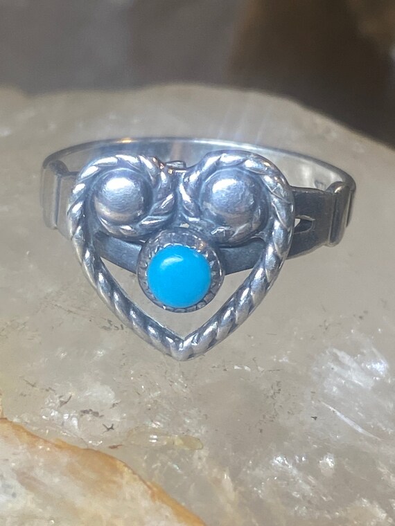 Turquoise ring size 5.75 Bell Trading Heart south… - image 10