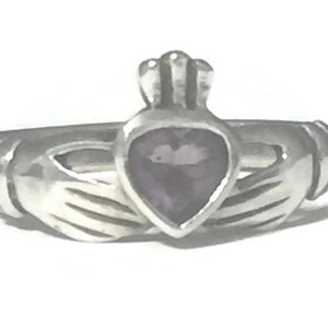 Claddagh Ring Size 7 Irish Ring St Patrick Love Friendship Sterling Silver