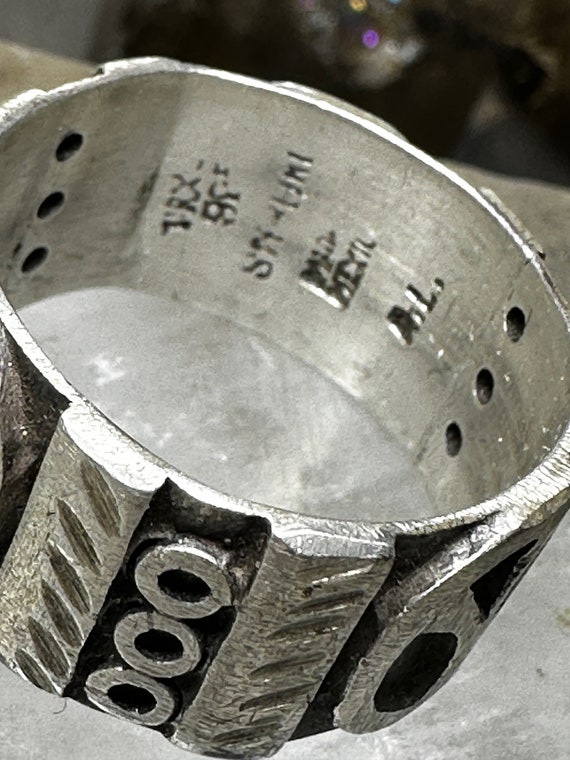 Peace Ring Taxco Mexico Band Size 7 Sterling Silver Women Men - Etsy