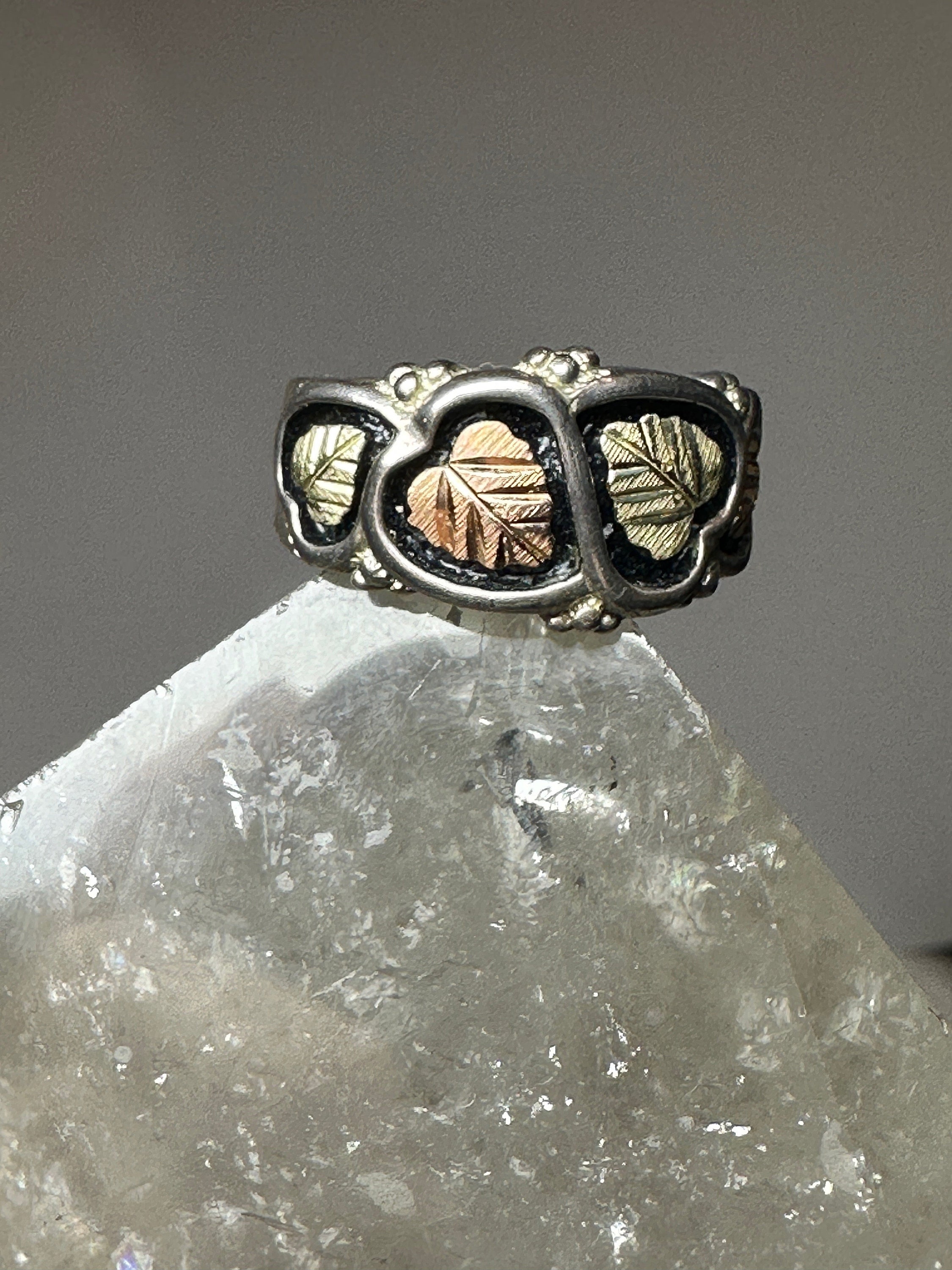 Black Hills Gold Ring Size 6.75 Band Sterling Silver Women Men - Etsy