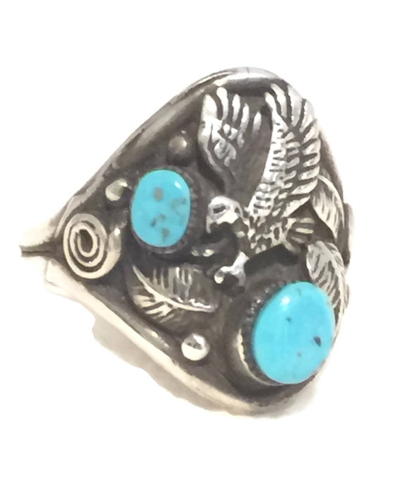 Vintage Sterling Silver Ring Native American Ring… - image 3