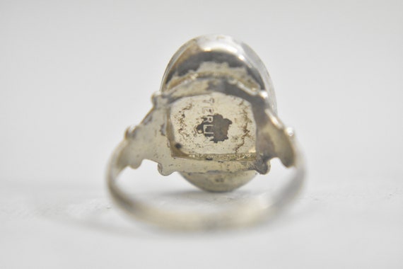 Vintage ring oval pinky sterling silver women girls size 5.75