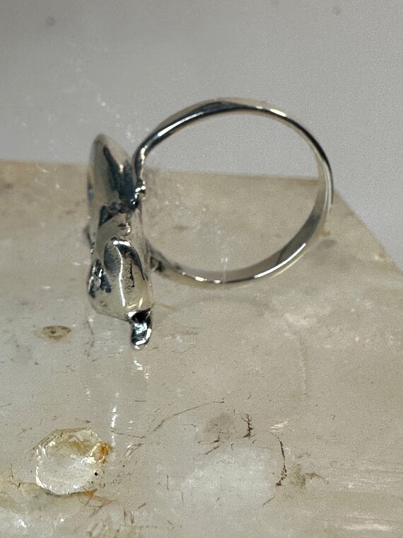 Cat face ring size 6 resting kitten long sterling… - image 5