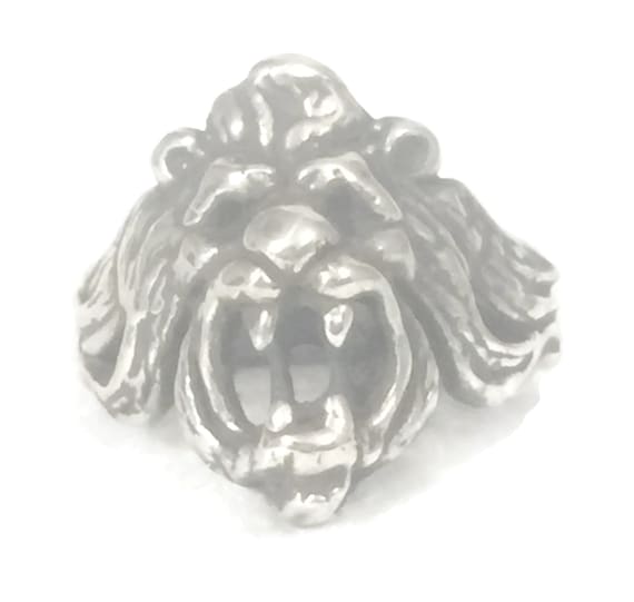 Lion Ring Size 8 Lion Face Ring Size 8 Big Cat Rin