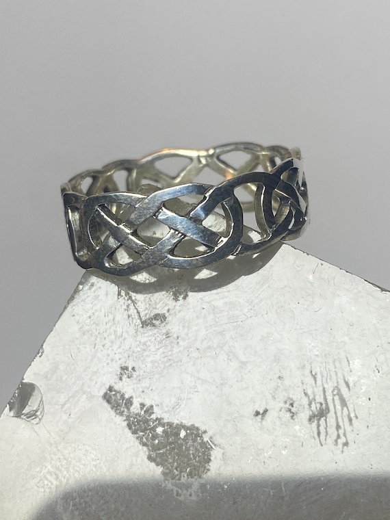 Celtic ring Knots band sterling silver women men s