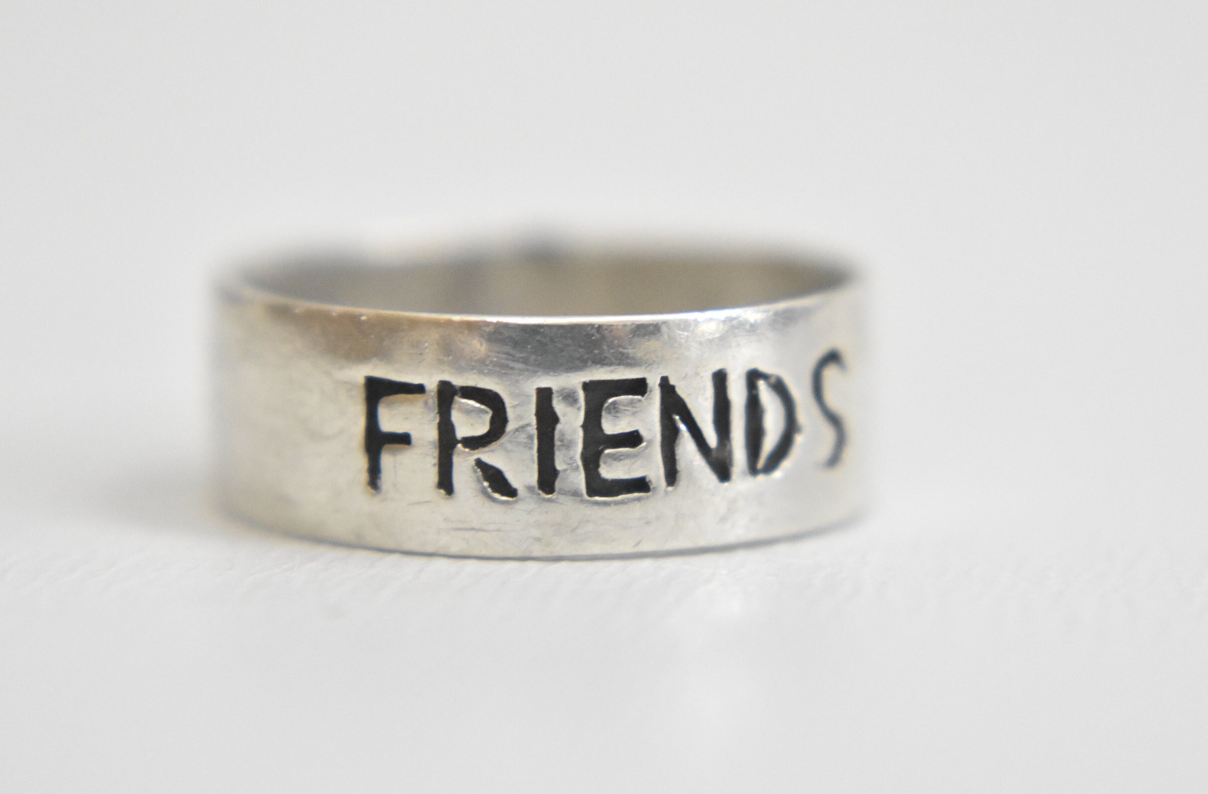 Friends ring friendship sterling silver band girls boys women Etsy