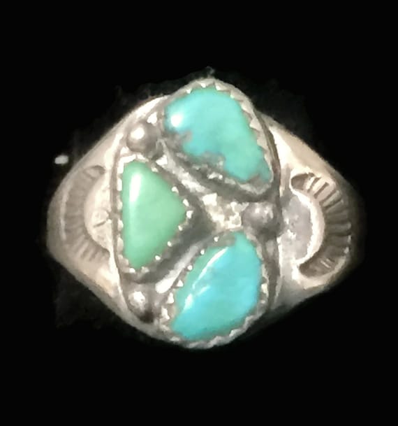 Boy Turquoise Ring Men Turquoise Band Size 9 Women