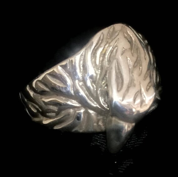 Vintage Sterling Silver Eagle Ring - Southwest Bi… - image 5