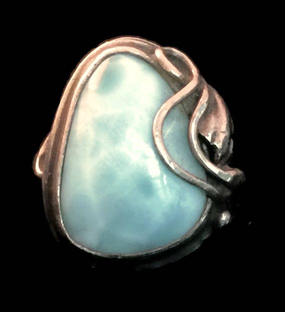 Larimar Ring Size 7 Plus Larimar Turquoise Ring F… - image 6