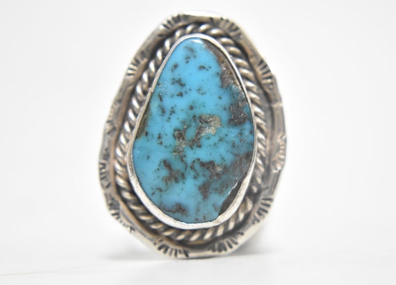 Women Navajo Ring Size 9 Plus Turquoise Ring Navaj