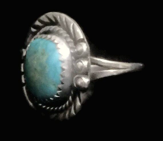 Turquoise Ring Woman Navajo Ring Size 7 Woman Sou… - image 8