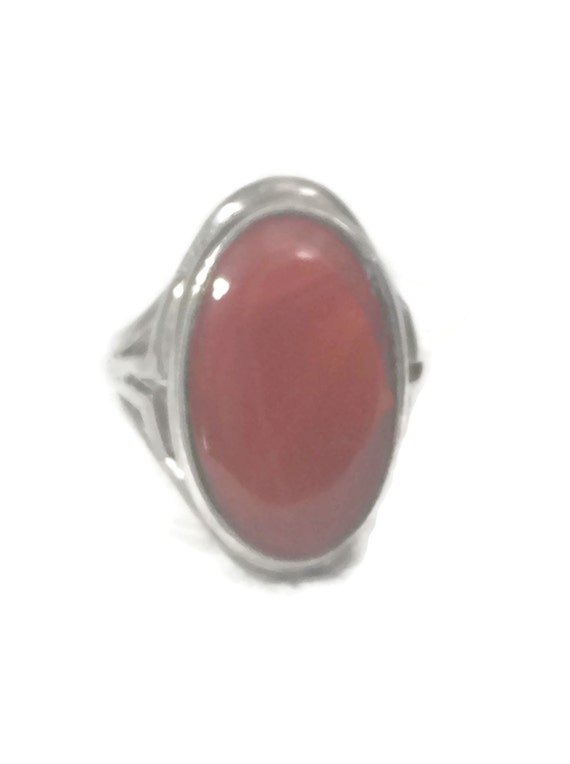 Long Carnelian Ring Southwest Women Ring Size 9 Mi