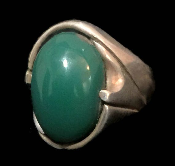 Men Ring Size 8 Men Chalcedony Ring Women Green R… - image 9